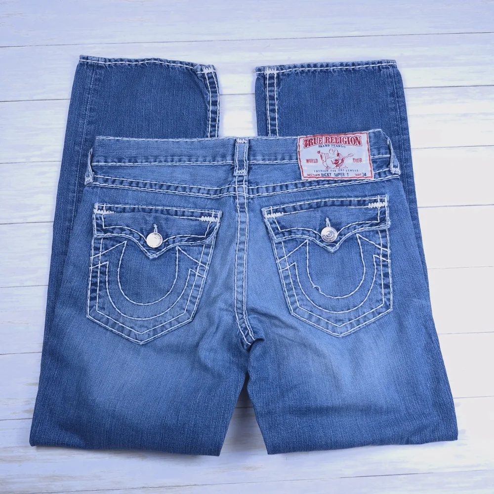 True Religion Men's Blue Jeans - Picture 5 of 7